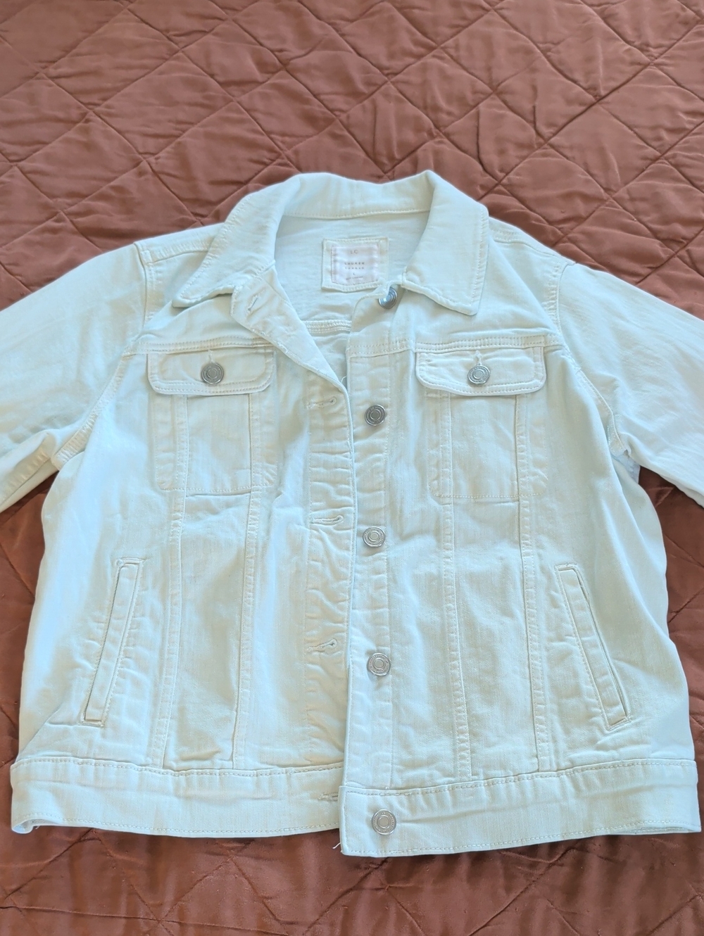 Lauren Conrad White Women's Denim Jacket - Classic Button-Front